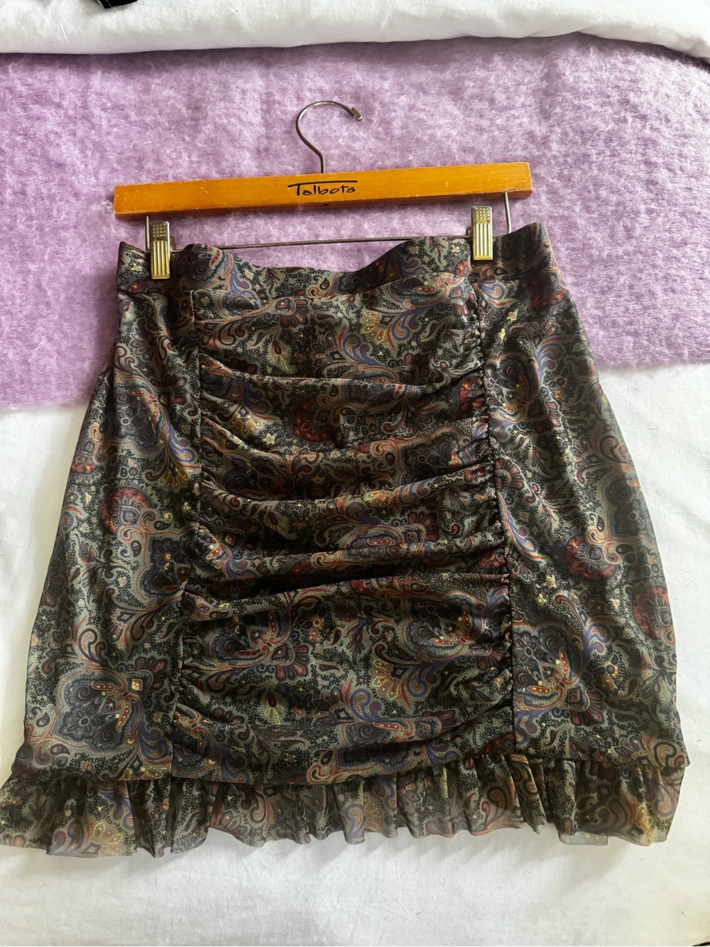 Free People Remi Mesh Paisley Mini Skirt